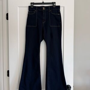 Michael Kors Indigo Wide Leg Denim Jeans Size 10